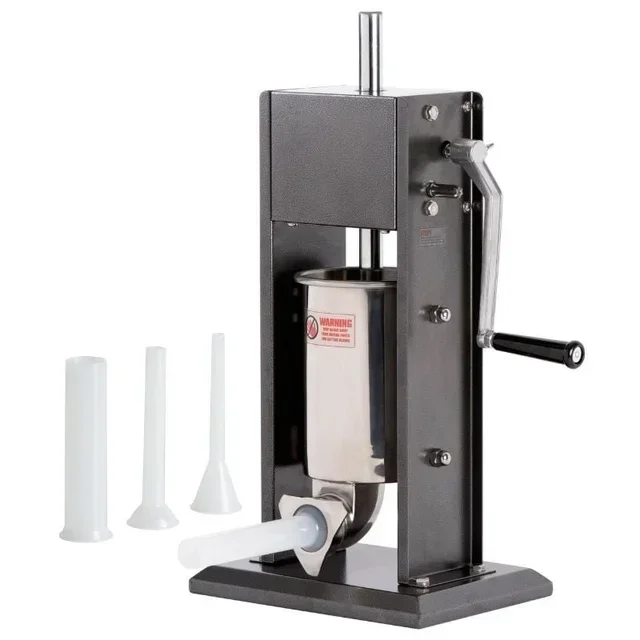 Manual Vertical Sausage Stuffer 3 Liters - Manual Sausage Machine with Stainless Steel Cylinder