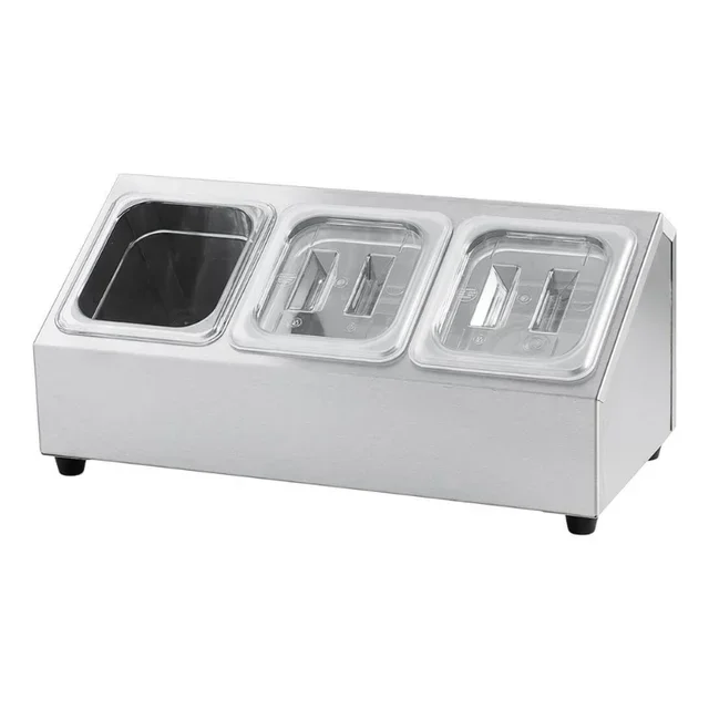 Expositor de Balcão 3 Cubas Gastronorm 1/6 - Profundidade 150 mm