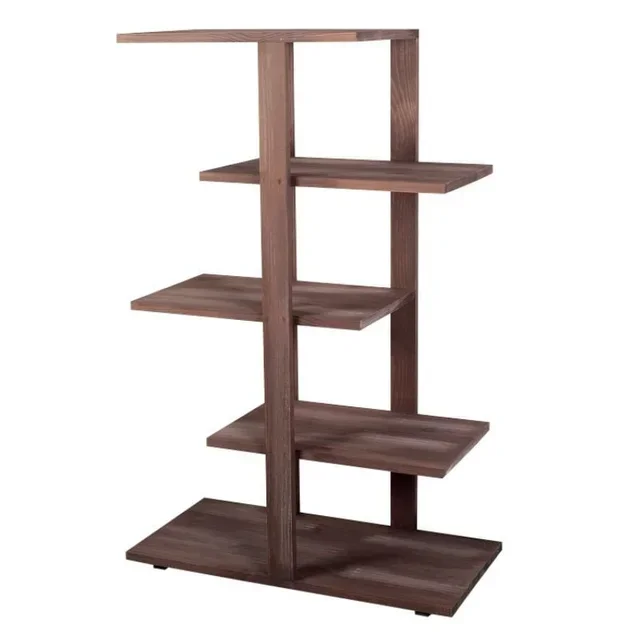 4-Tier Offset Shelf Taupe - W79 x D39 cm