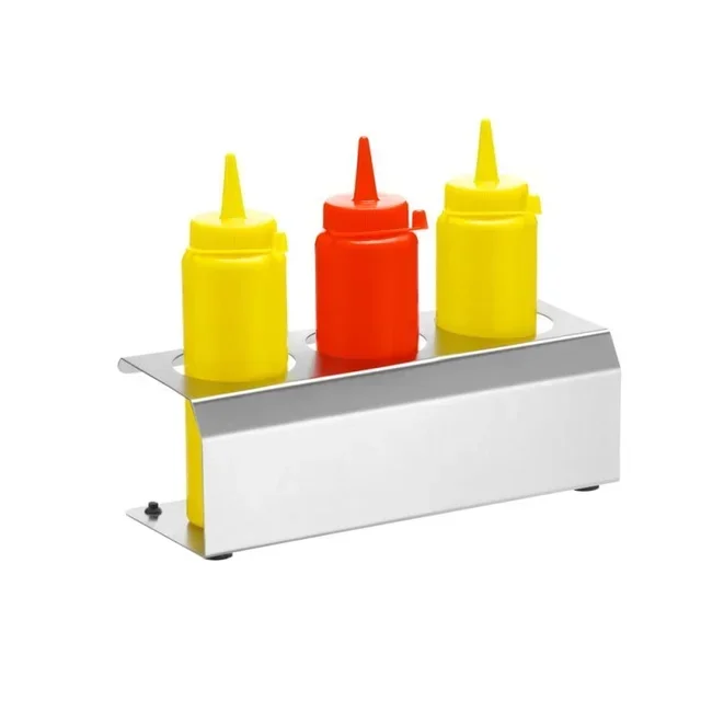 Dispensador de Salsas 3 Botellas - Expositor de Condimentos 229x90 mm