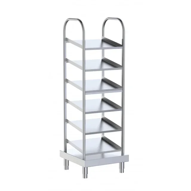 6 Tier Plate Dispenser - Dimensions 610 x 650 x 1892 mm