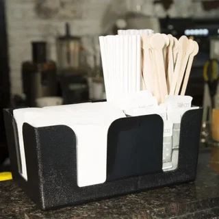 Black 3-Section Countertop Display Stand