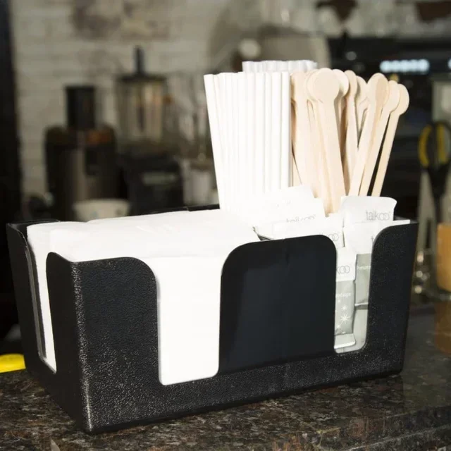 Black 3-Section Countertop Display Stand