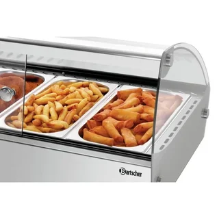 Beheizte Vitrine 6 GN 1/3 Behälter - Professionelle Warmhaltevitrine