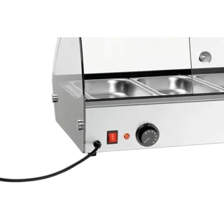 Beheizte Vitrine 6 GN 1/3 Behälter - Professionelle Warmhaltevitrine