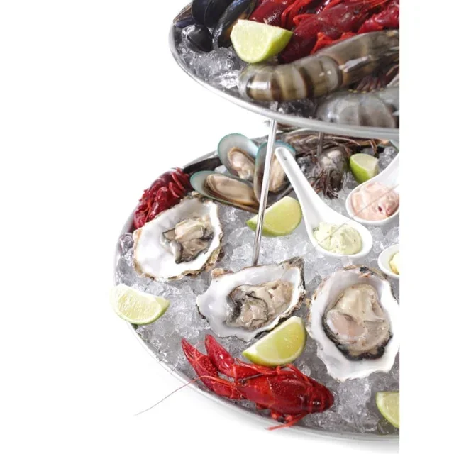 Seafood Display Stand with 2 Included Trays
