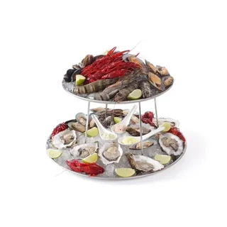 Seafood Display Stand with 2 Included Trays
