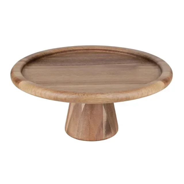 Présentoir à Pâtisserie en Bois d'Acacia 305 mm de Diamètre x 127 mm de Hauteur