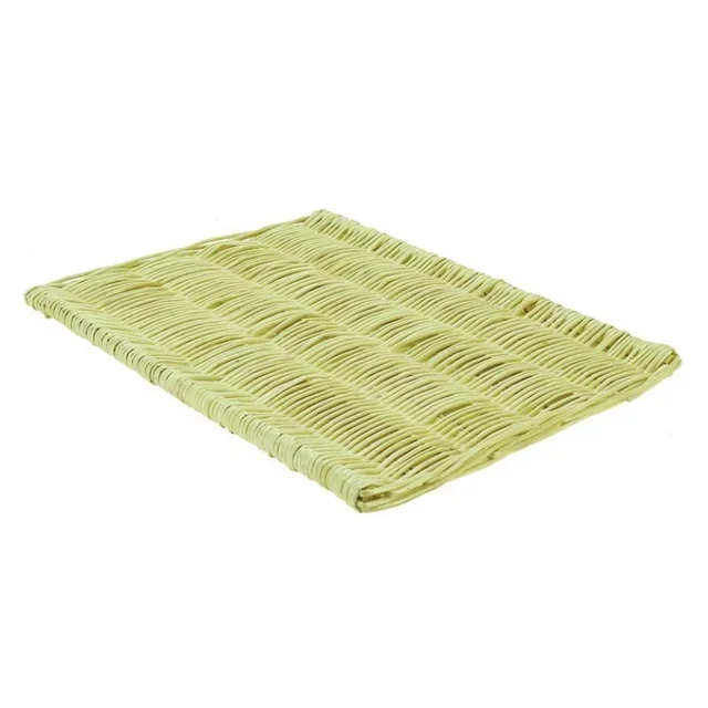 Rectangular Woven Wicker Display Stand - 40 x 30 cm