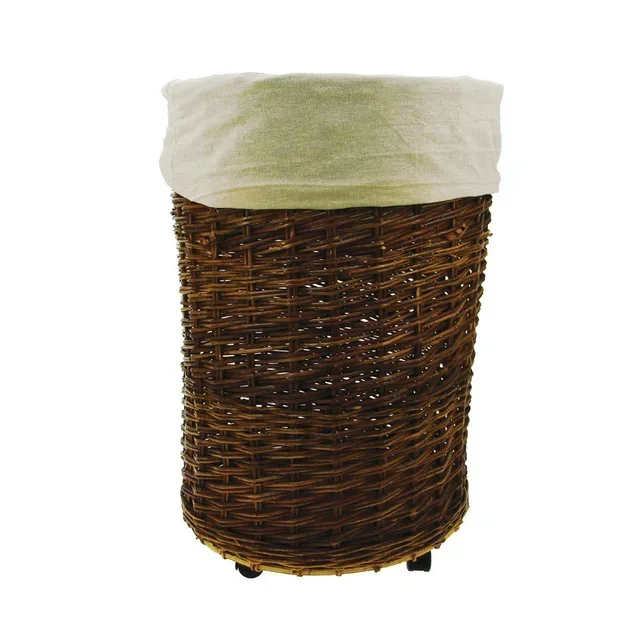 Natural Wicker Rolling Display Stand with Removable Base - 52 cm Diameter