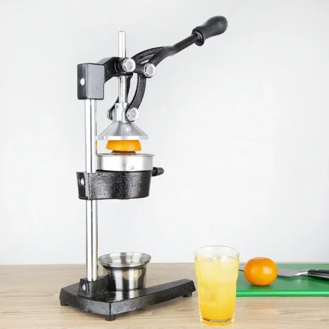 Exprimidor de Cítricos Manual de Hierro Fundido Negro