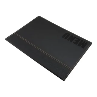 Modern A4 Menu Cover Black Color - Restaurant Menu Holder