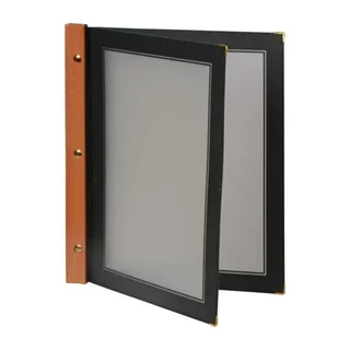Capa de Menu A4 Madeira Preta