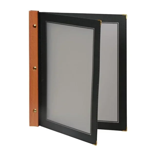 Portamenú A4 Madera Negra