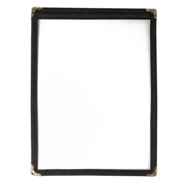 A5 Menu Cover Double View American Style Black