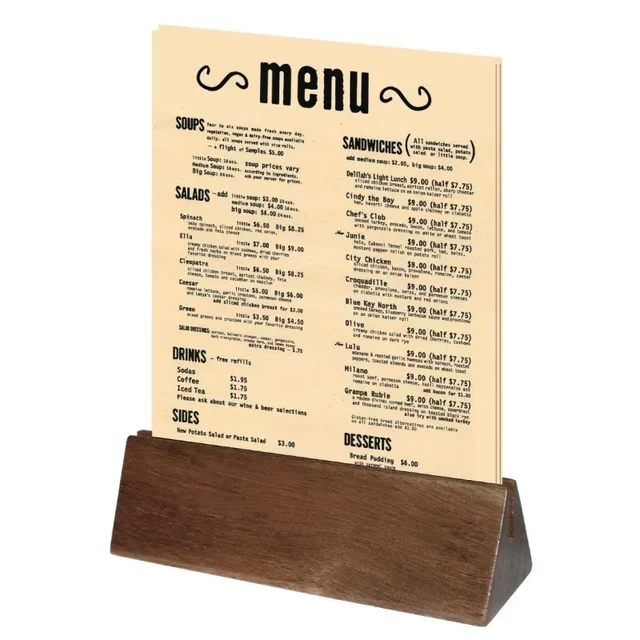 Acacia Menu Holder Set of 10