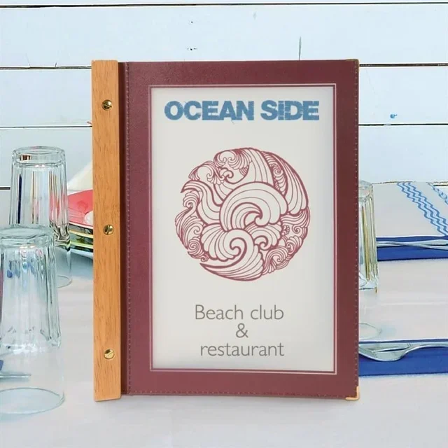 Porta Menú Marco Madera A4 Marrón - Pack 20 Unidades - Reacondicionado