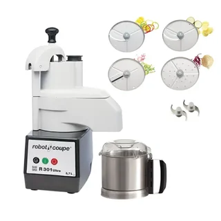 R 301 Ultra Robot de Cocina Multifunción 2 en 1: Cortador Profesional y Rebanador de Verduras