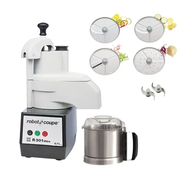 R 301 Ultra Robot de Cocina Multifunción 2 en 1: Cortador Profesional y Rebanador de Verduras