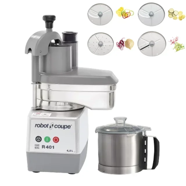 R 401 Robot Multifunción 4 en 1: Corte y Cortador de Verduras con 4 Discos Incluidos