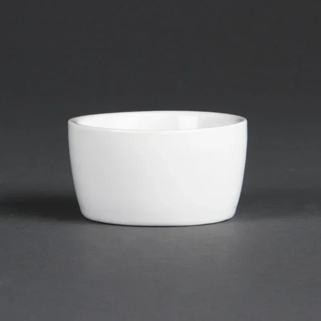 White Porcelain Butter Dish - Ø 62 mm - Pack of 12 Pieces