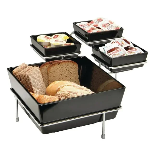 Bandeja Float Negra 1,5L - Vajilla Desechable Elegante