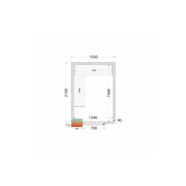 Estantería Modular para Cámara Frigorífica 1500 x 2100 mm - Kit Completo