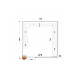 Rayonnage Modulaire Chambre Froide 3000 x 3000 mm