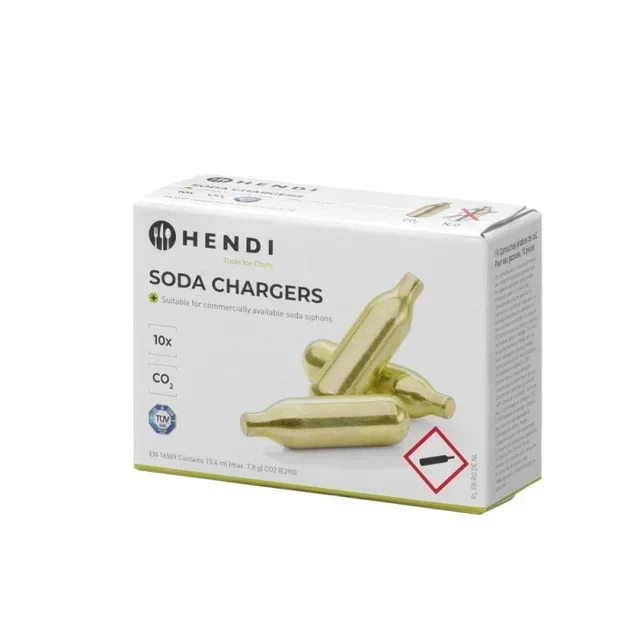 CO₂-Nachfüllungen für Soda-Maschine - Packung mit 10 Lebensmittelgeeigneten Kartuschen