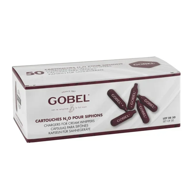Gas-Nachfüllungen für Siphon - Packung mit 50 Kartuschen