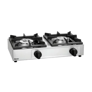 Cocina de gas de camping de 2 fuegos