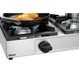 Cocina de gas de camping de 2 fuegos