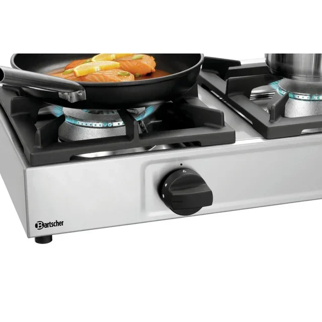 Cocina de gas de camping de 2 fuegos