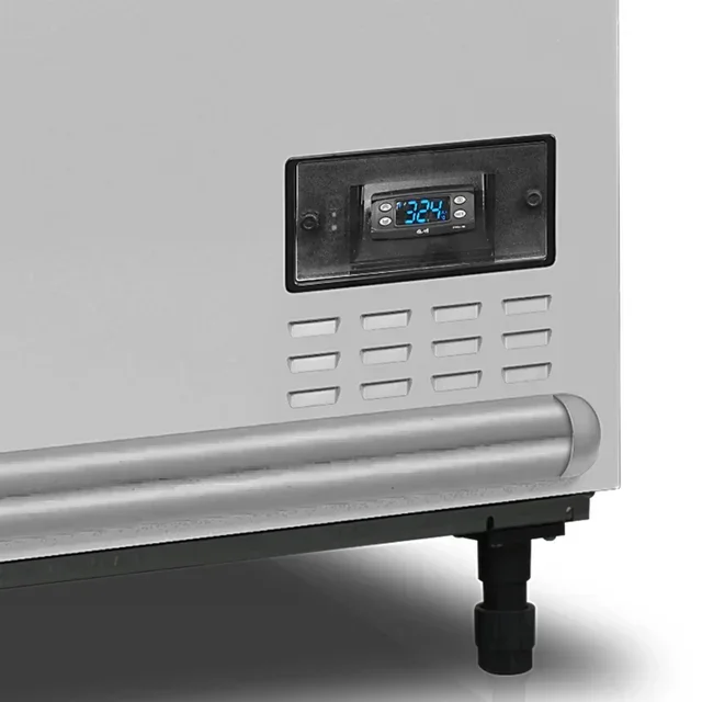 Refrigerator Freezer with Curved Glass Lid - White Finish - 718 Litres Capacity