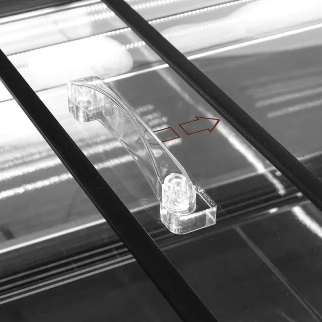 Black Refrigerator Freezer 427 Liters - Glass Finish