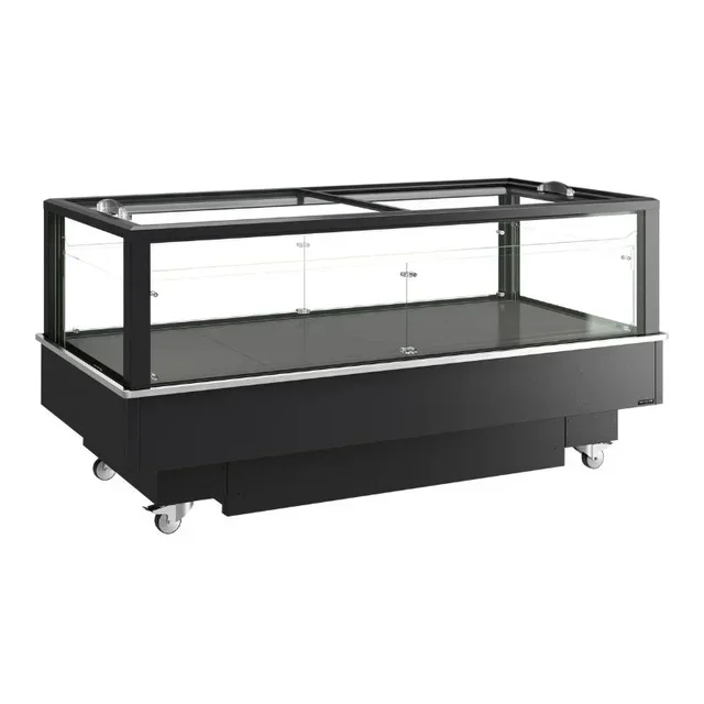 Black Refrigerator Freezer 427 Liters - Glass Finish