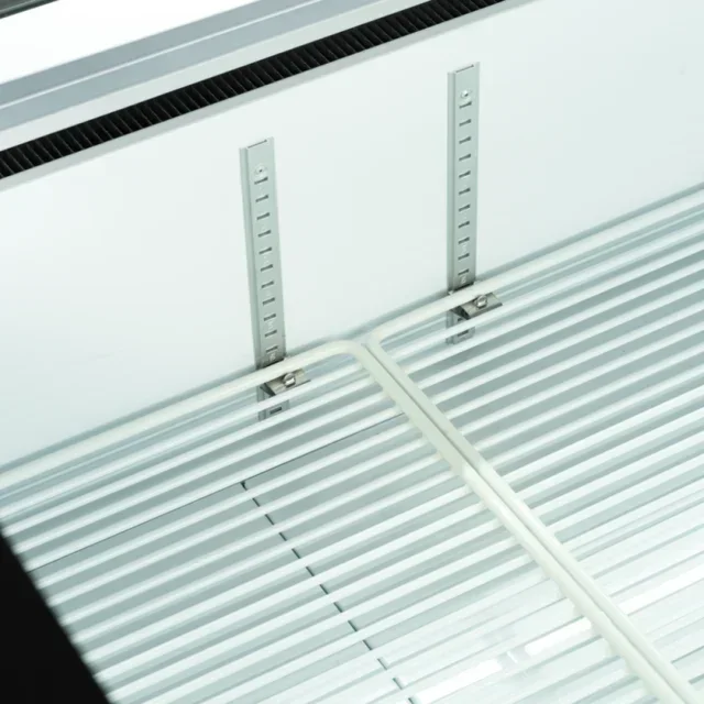 Black Double Sliding Glass Door Refrigerator 165 Liters