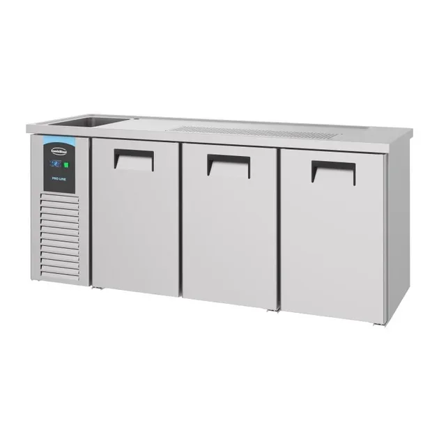 Beer Refrigerator 3 Doors with Left Refrigerated Well