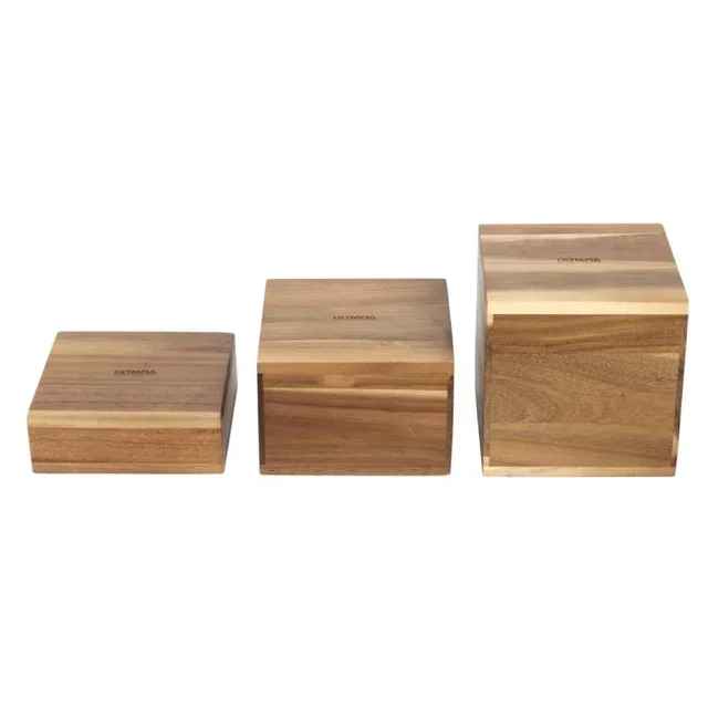 Wooden Bed Risers Acacia 50/100/150 mm - Set of 3