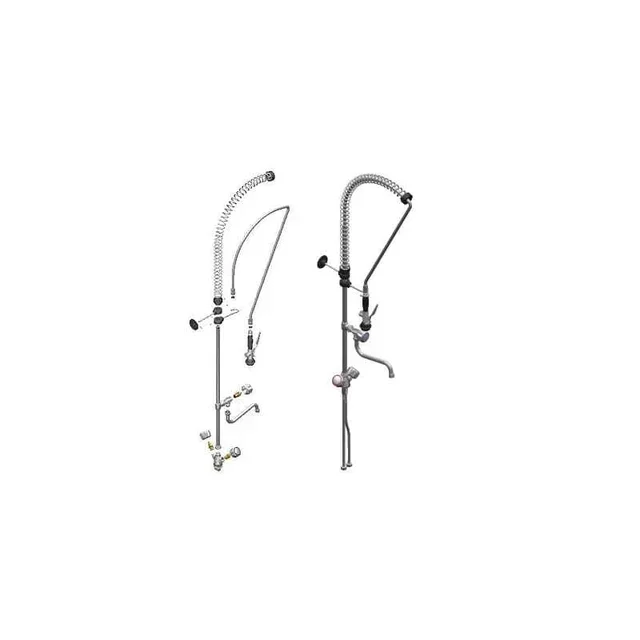 Robinet de Cuisine avec Douchette Extractible et Bec Pivotant Monotrou