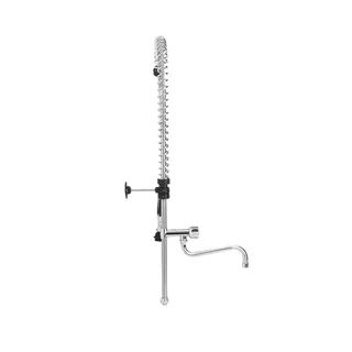 Küchenarmatur mit schwenkbarem Auslauf, ausziehbarer Brause und Einloch-Mischbatterie - Generalüberholt