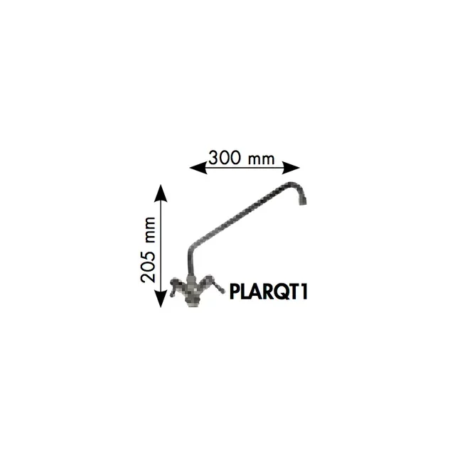 Single-hole mixer tap with 1/4 turn quick opening