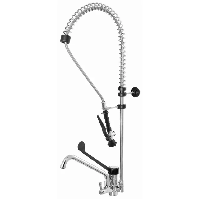 Robinet Mitigeur à Levier Noir avec Douchette Extractible Monotrou