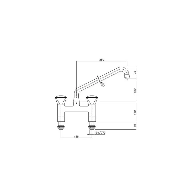 Robinet Mural Double Entrée