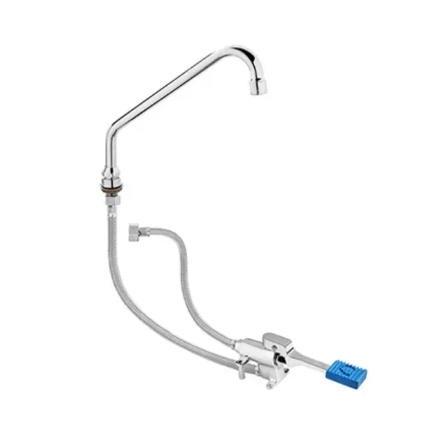 Single Pedal Cold Water Tap with Swan Neck Spout