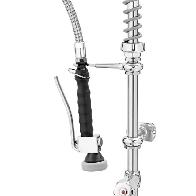 Swan Neck Faucet with Mixer and Dish Rinser Spray