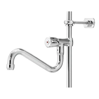 Torneira de Pescoço de Cisne com Misturador e Chuveirinho para Louça