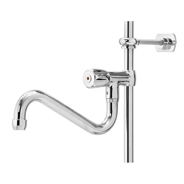 Torneira de Pescoço de Cisne com Misturador e Chuveirinho para Louça