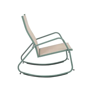Rocking Chair de Jardin Brody – Vert Kaki & Beige