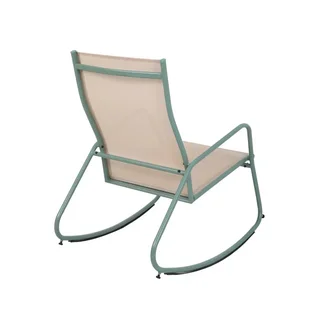 Rocking Chair de Jardin Brody – Vert Kaki & Beige